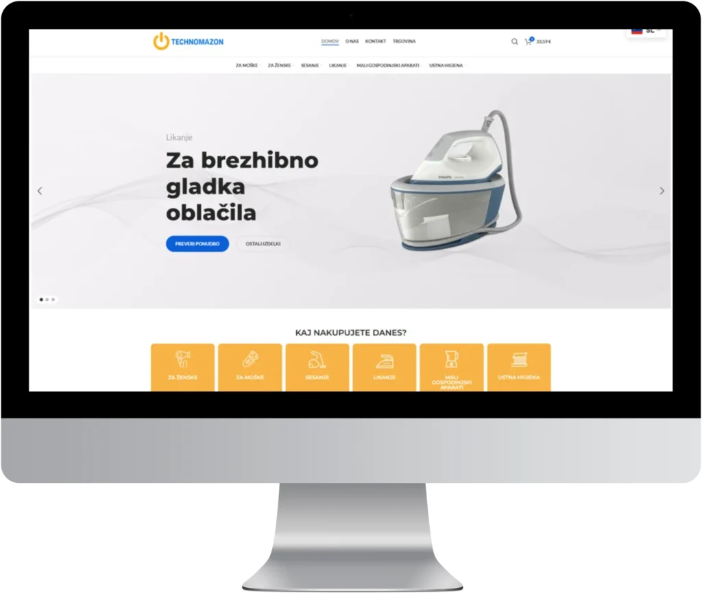 Izdelava spletne trgovine za Technomazon